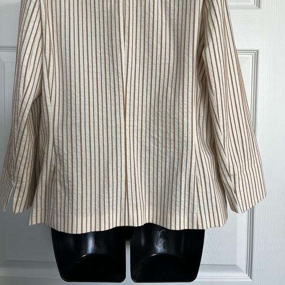 Lafayette 148 New York Striped Two Button Blazer - Picture 3 of 8